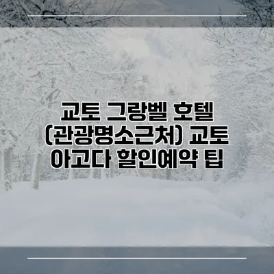 교토 그랑벨 호텔 (관광명소근처) 교토 아고다 할인예약 팁