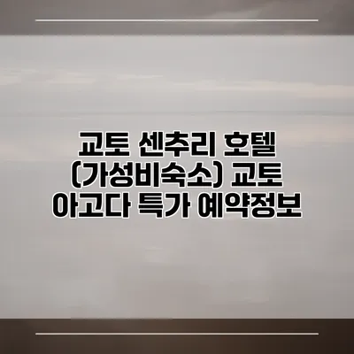 교토 센추리 호텔 (가성비숙소) 교토 아고다 특가 예약정보
