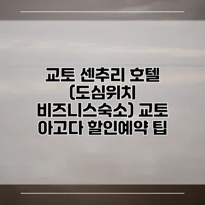 교토 센추리 호텔 (도심위치 비즈니스숙소) 교토 아고다 할인예약 팁
