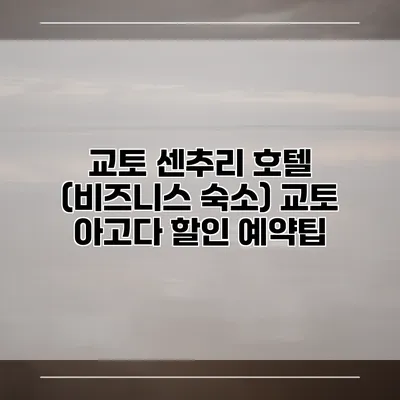 교토 센추리 호텔 (비즈니스 숙소) 교토 아고다 할인 예약팁