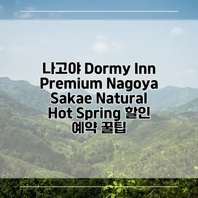 나고야 Dormy Inn Premium Nagoya Sakae Natural Hot Spring 할인 예약 꿀팁
