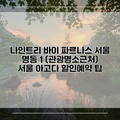 나인트리 바이 파르나스 서울 명동 1 (관광명소근처) 서울 아고다 할인예약 팁