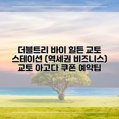 더블트리 바이 힐튼 교토 스테이션 (역세권 비즈니스) 교토 아고다 쿠폰 예약팁