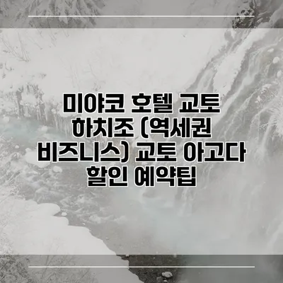 미야코 호텔 교토 하치조 (역세권 비즈니스) 교토 아고다 할인 예약팁