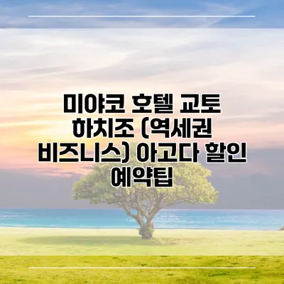 미야코 호텔 교토 하치조 (역세권 비즈니스) 아고다 할인 예약팁