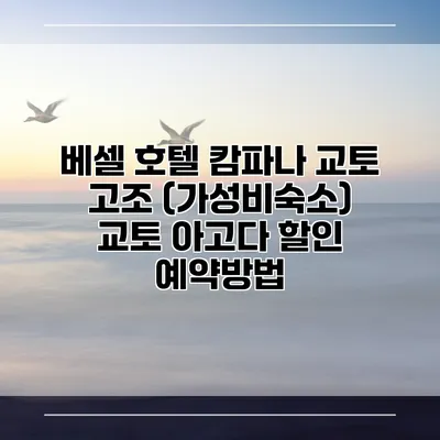 베셀 호텔 캄파나 교토 고조 (가성비숙소) 교토 아고다 할인 예약방법