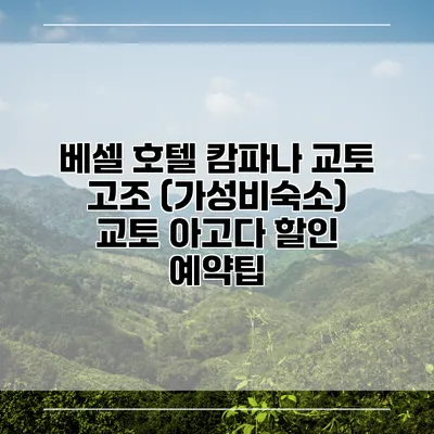 베셀 호텔 캄파나 교토 고조 (가성비숙소) 교토 아고다 할인 예약팁