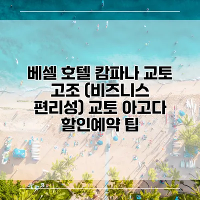 베셀 호텔 캄파나 교토 고조 (비즈니스 편리성) 교토 아고다 할인예약 팁