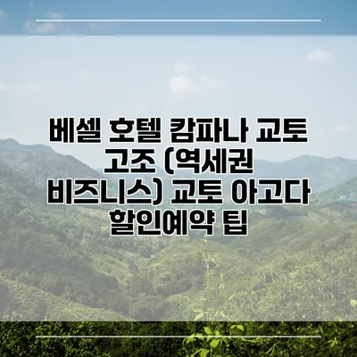 베셀 호텔 캄파나 교토 고조 (역세권 비즈니스) 교토 아고다 할인예약 팁