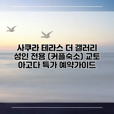 사쿠라 테라스 더 갤러리 성인 전용 (커플숙소) 교토 아고다 특가 예약가이드