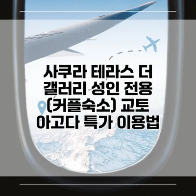 사쿠라 테라스 더 갤러리 성인 전용 (커플숙소) 교토 아고다 특가 이용법