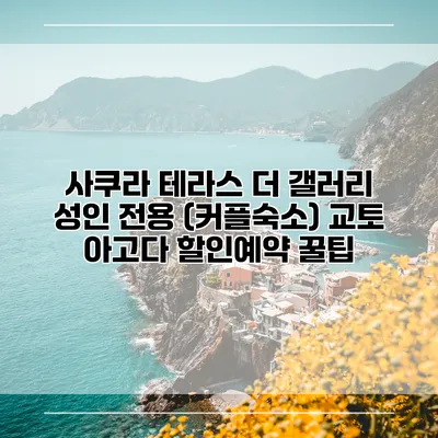 사쿠라 테라스 더 갤러리 성인 전용 (커플숙소) 교토 아고다 할인예약 꿀팁