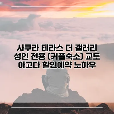사쿠라 테라스 더 갤러리 성인 전용 (커플숙소) 교토 아고다 할인예약 노하우