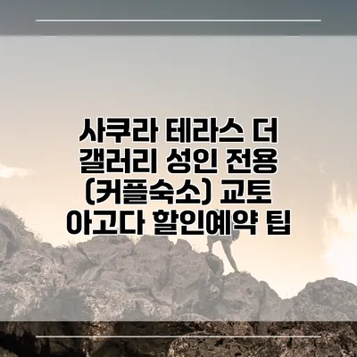 사쿠라 테라스 더 갤러리 성인 전용 (커플숙소) 교토 아고다 할인예약 팁