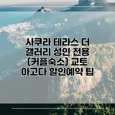 사쿠라 테라스 더 갤러리 성인 전용 (커플숙소) 교토 아고다 할인예약 팁