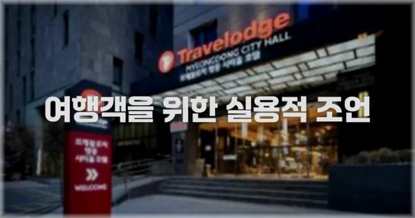여행객을 위한 실용적 조언