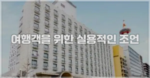 여행객을 위한 실용적인 조언