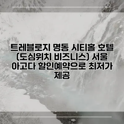 트레블로지 명동 시티홀 호텔 (도심위치 비즈니스) 서울 아고다 할인예약으로 최저가 제공