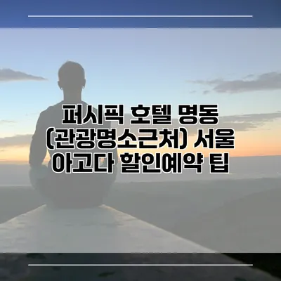 퍼시픽 호텔 명동 (관광명소근처) 서울 아고다 할인예약 팁