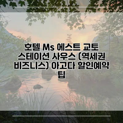 호텔 Ms 에스트 교토 스테이션 사우스 (역세권 비즈니스) 아고다 할인예약 팁