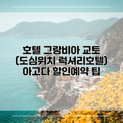호텔 그랑비아 교토 (도심위치 럭셔리호텔) 아고다 할인예약 팁