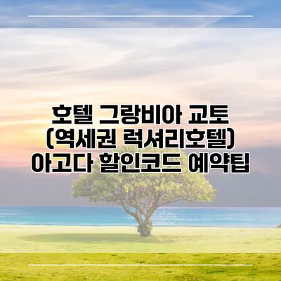 호텔 그랑비아 교토 (역세권 럭셔리호텔) 아고다 할인코드 예약팁