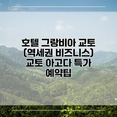 호텔 그랑비아 교토 (역세권 비즈니스) 교토 아고다 특가 예약팁