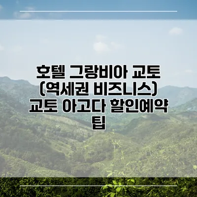 호텔 그랑비아 교토 (역세권 비즈니스) 교토 아고다 할인예약 팁
