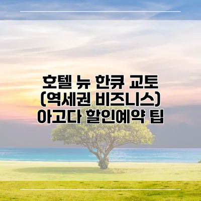 호텔 뉴 한큐 교토 (역세권 비즈니스) 아고다 할인예약 팁