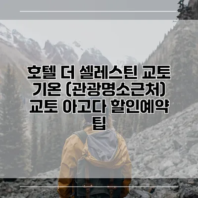 호텔 더 셀레스틴 교토 기온 (관광명소근처) 교토 아고다 할인예약 팁