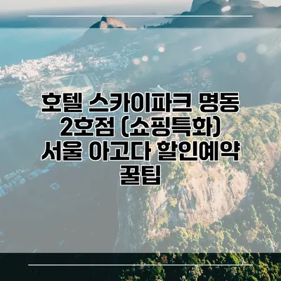 호텔 스카이파크 명동 2호점 (쇼핑특화) 서울 아고다 할인예약 꿀팁