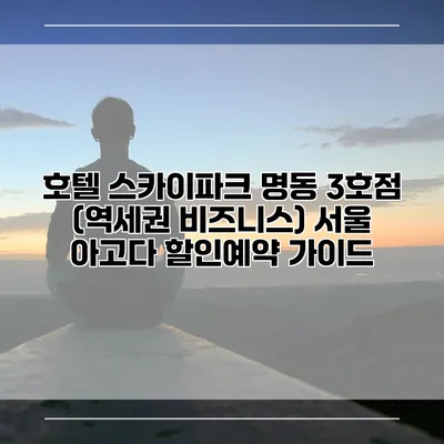 호텔 스카이파크 명동 3호점 (역세권 비즈니스) 서울 아고다 할인예약 가이드