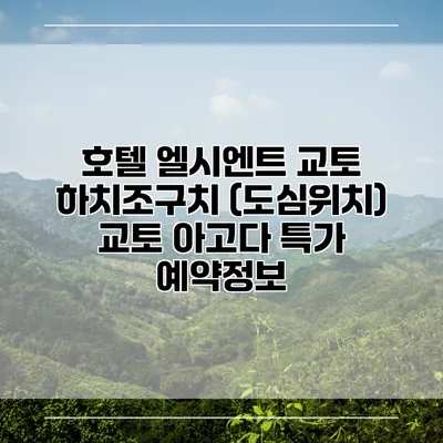 호텔 엘시엔트 교토 하치조구치 (도심위치) 교토 아고다 특가 예약정보