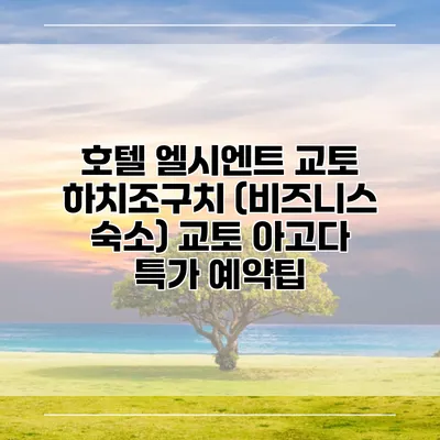 호텔 엘시엔트 교토 하치조구치 (비즈니스 숙소) 교토 아고다 특가 예약팁