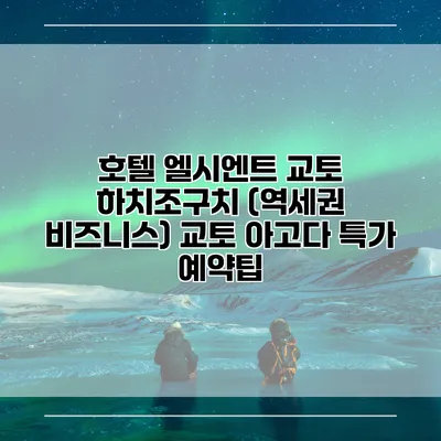 호텔 엘시엔트 교토 하치조구치 (역세권 비즈니스) 교토 아고다 특가 예약팁