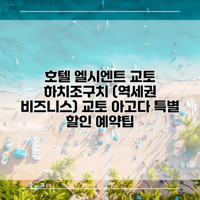 호텔 엘시엔트 교토 하치조구치 (역세권 비즈니스) 교토 아고다 특별 할인 예약팁