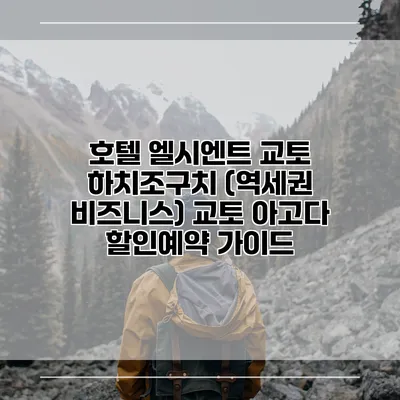 호텔 엘시엔트 교토 하치조구치 (역세권 비즈니스) 교토 아고다 할인예약 가이드