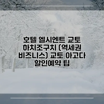 호텔 엘시엔트 교토 하치조구치 (역세권 비즈니스) 교토 아고다 할인예약 팁