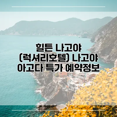 힐튼 나고야 (럭셔리호텔) 나고야 아고다 특가 예약정보